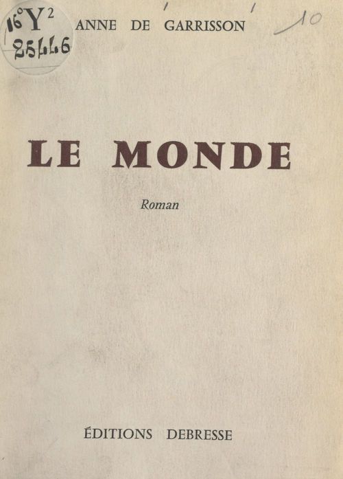 ebook cover of Le monde, by Anne De Garrisson