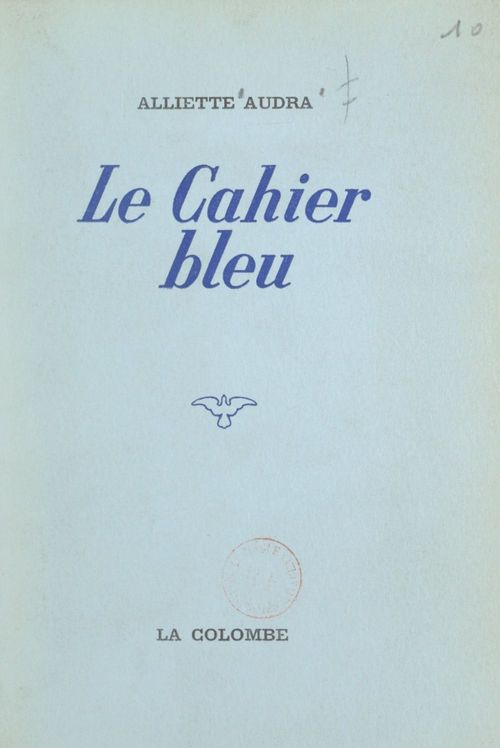 ebook cover of Le cahier bleu, by Alliette Audra