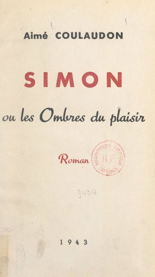 Couverture ebook de Simon, de Aime Coulaudon