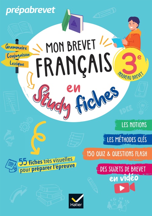 ebook cover of Mon brevet Français en studyfiches - 3e - Brevet 2027, by Sylvie Dauvin