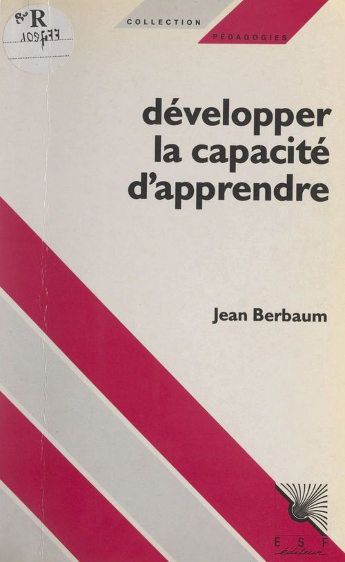 Couverture ebook de Développer la capacité d'apprendre, de Jean Berbaum