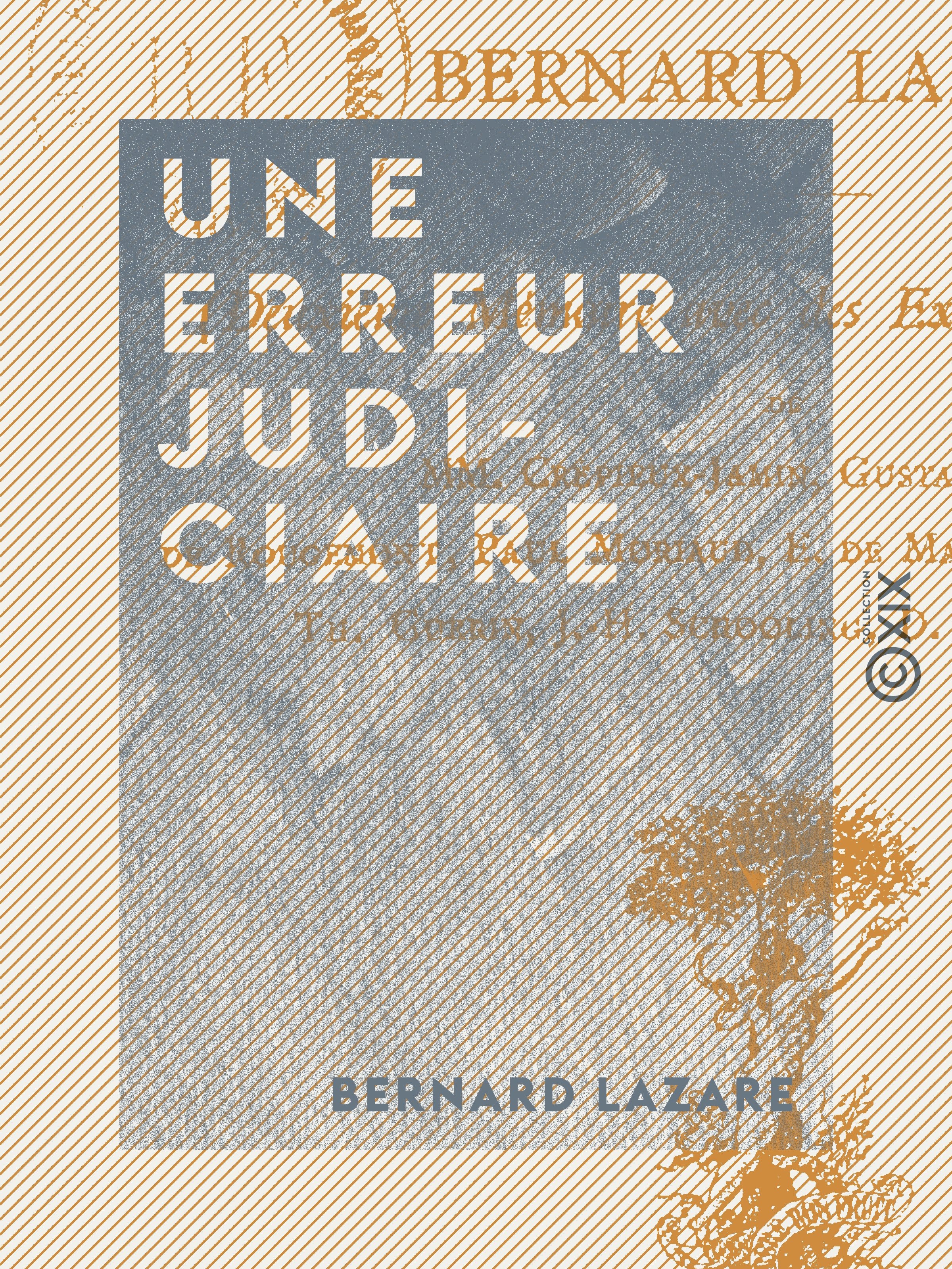 Couverture ebook de Une erreur judiciaire, de Bernard Lazare