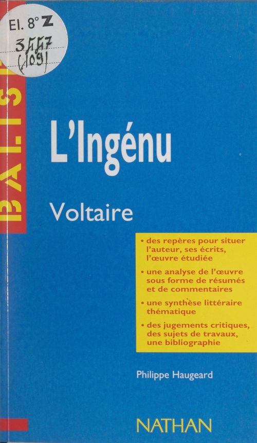 Couverture ebook de L'ingénu, de Philippe Haugeard