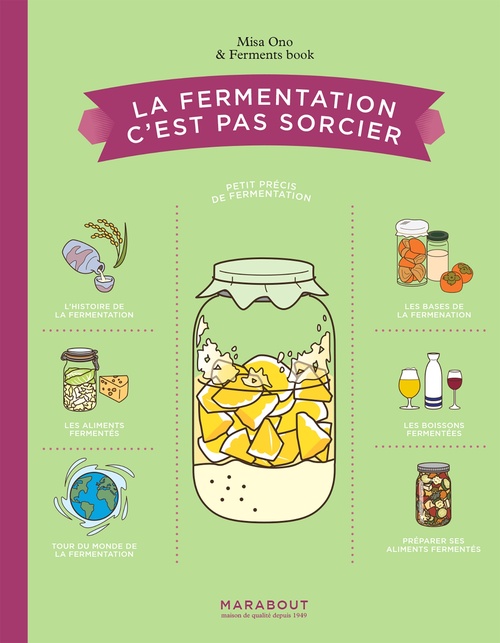 Couverture ebook de La fermentation c'est pas sorcier, de Misa Ono