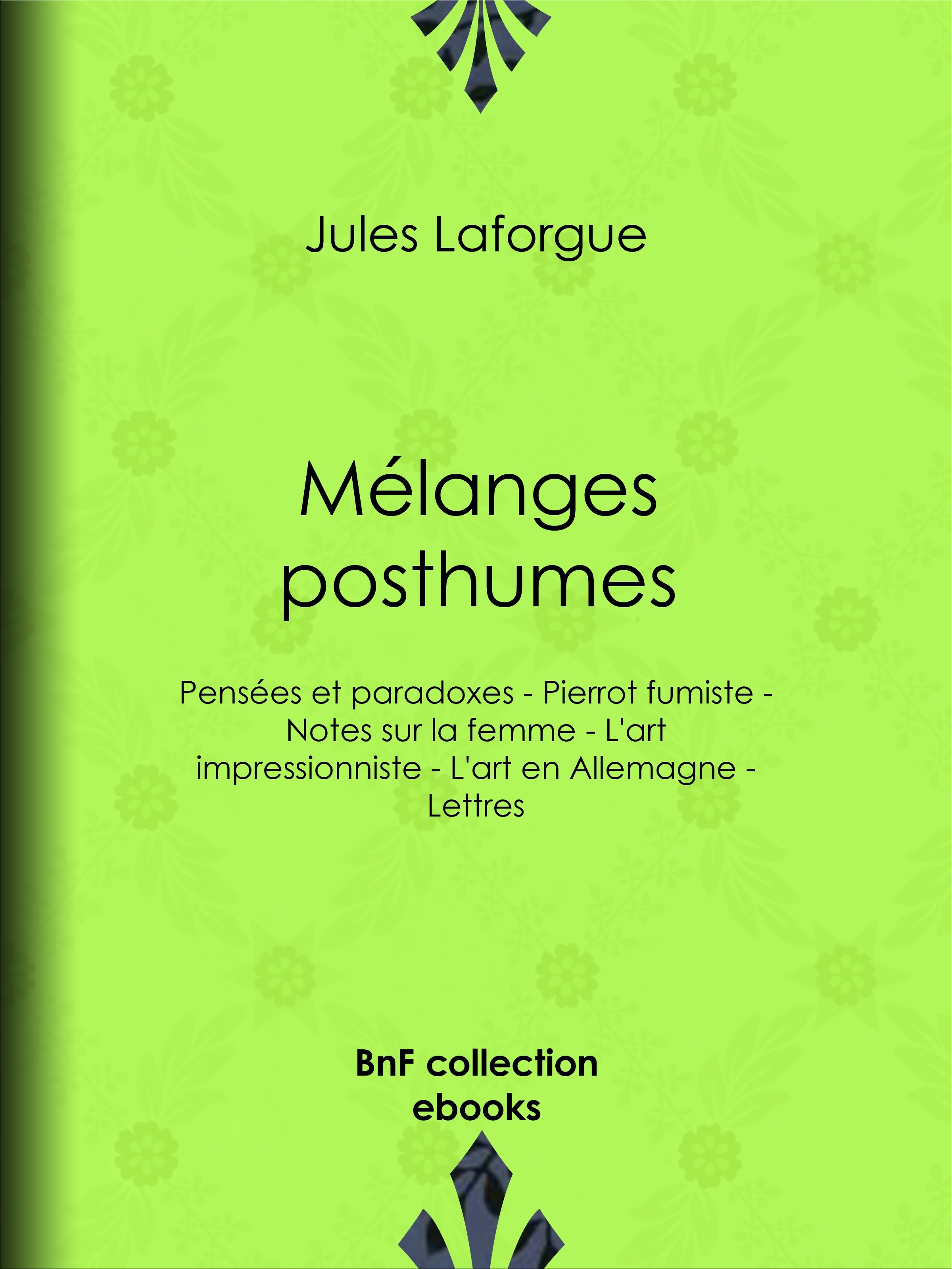 Couverture ebook de Mélanges posthumes, de Jules Laforgue