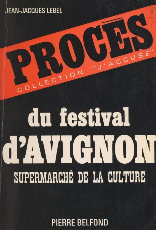 ebook cover of Procès du festival d'Avignon, by Jean-jacques Lebel