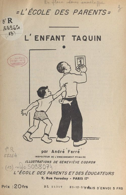 Couverture ebook de L'enfant taquin, de Andre Ferre