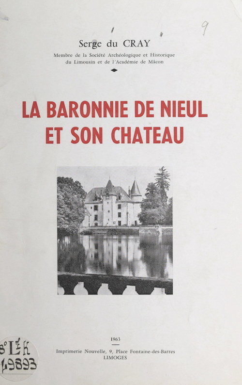 ebook cover of La baronnie de Nieul et son château, by Serge Du Cray