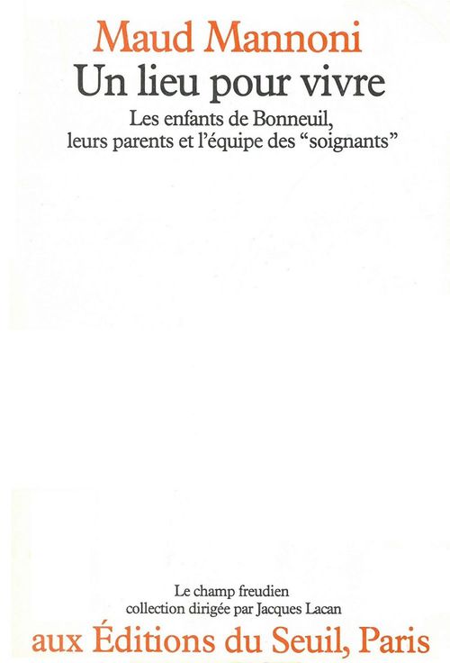 ebook cover of Un lieu pour vivre, by Mannoni Maud
