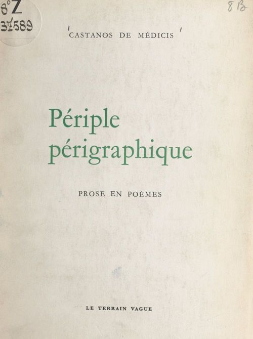 Couverture ebook de Périple périgraphique, de Stelios Castanos De Medicis