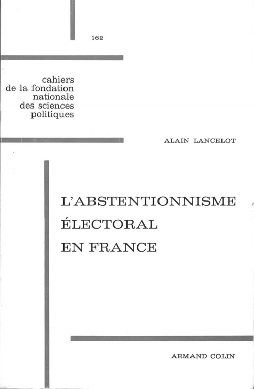 ebook cover of L'abstentionnisme électoral en France, by Alain Lancelot