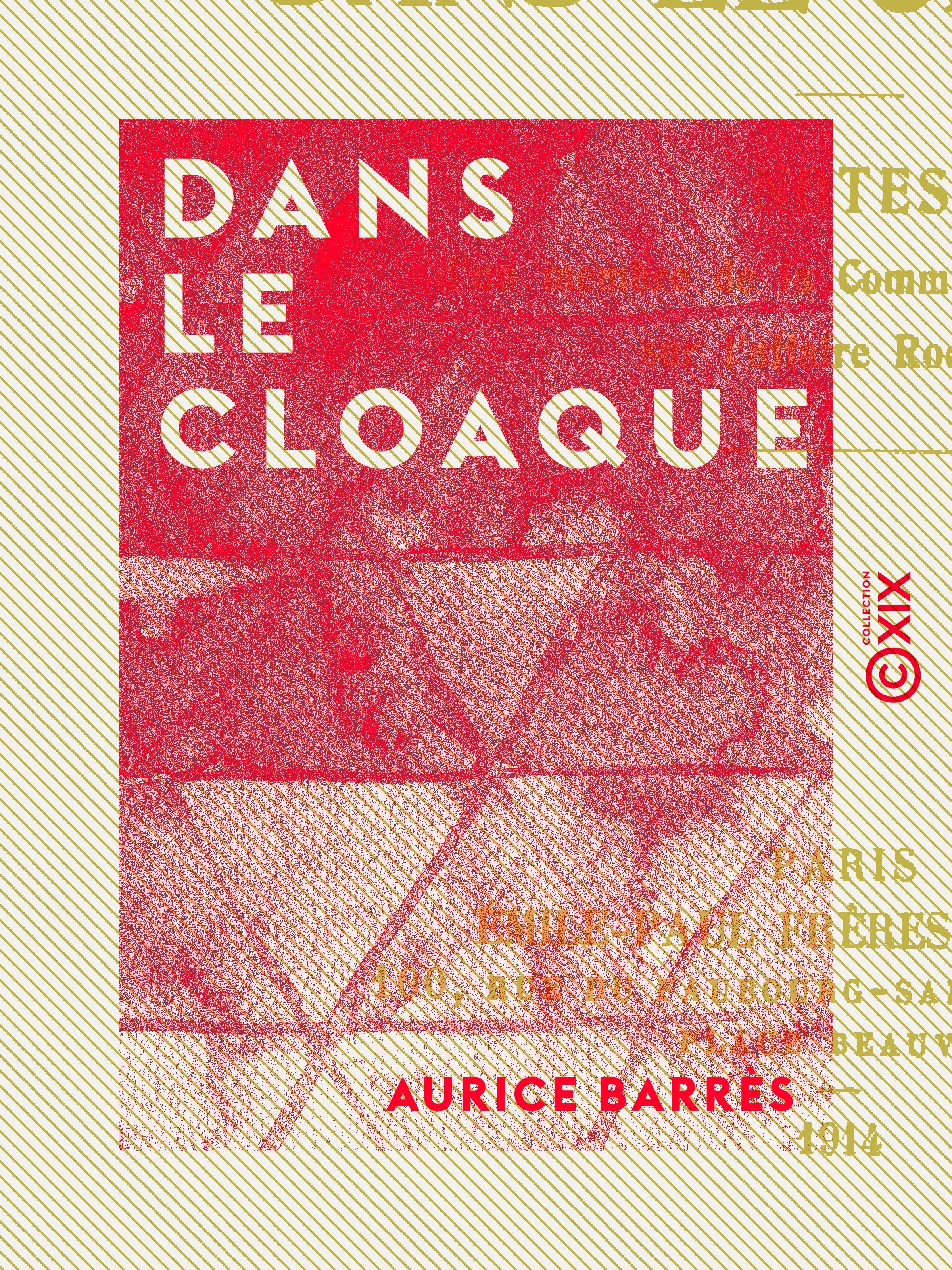ebook cover of Dans le cloaque, by Maurice Barres