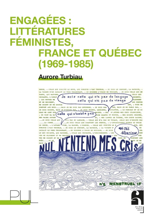 ebook cover of Engagées : littératures féministes, France et Québec (1969-1985), by Aurore Turbiau
