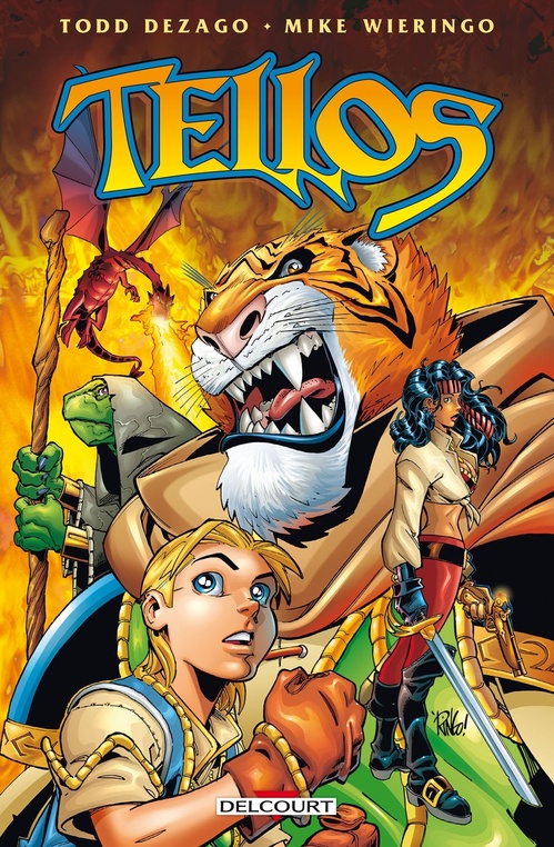 ebook cover of Tellos, by Todd Dezago, Mike Wieringo