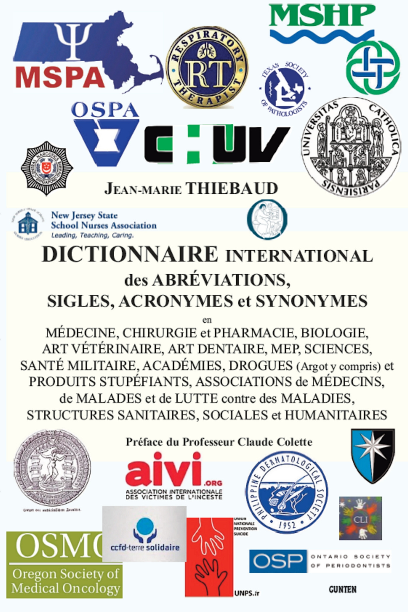ebook cover of DICTIONNAIRE INTERNATIONAL des ABRÉVIATIONS, SIGLES, ACRONYMES et SYNONYMES en MÉDECINE, by Jean-marie Thiébaud