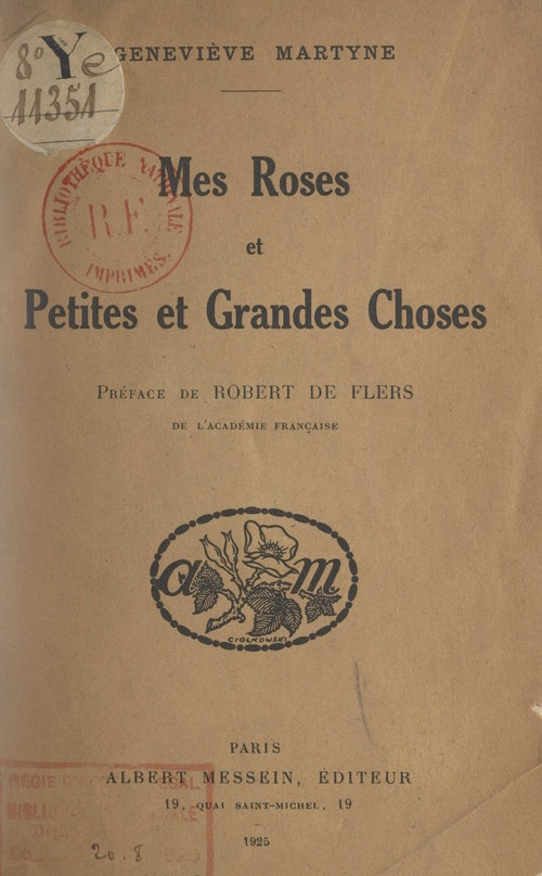 Couverture ebook de Mes roses, de Genevieve Martyne