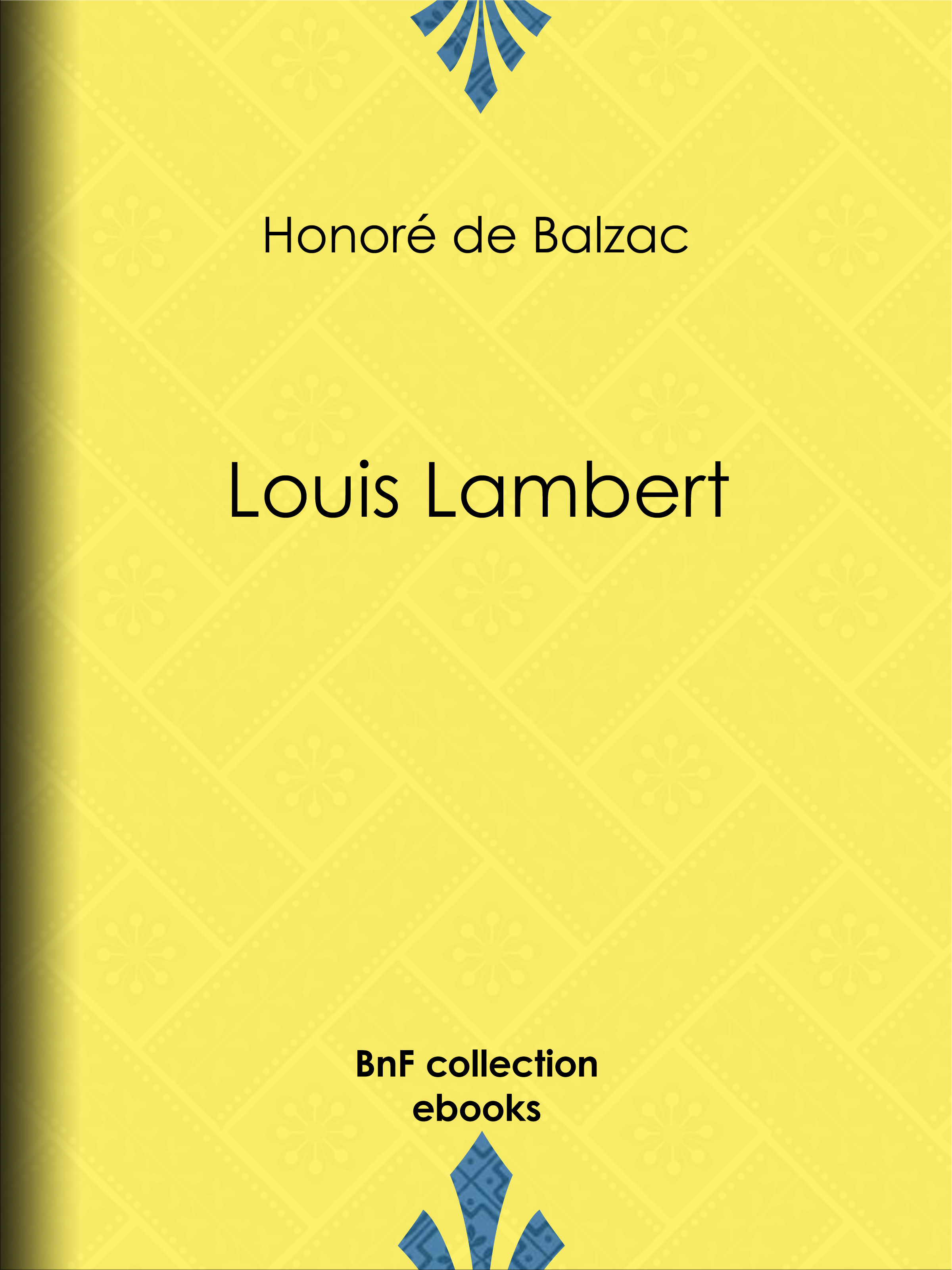 ebook cover of Louis Lambert, by Honoré de Balzac