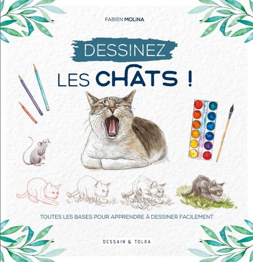 Couverture ebook de Dessinez les chats !, de Fabien Molina