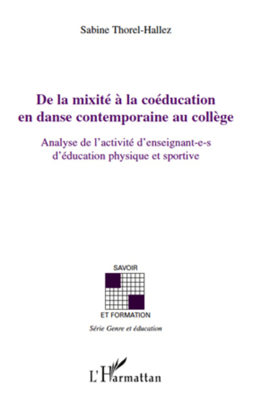 Couverture ebook de De la mixité à la coéducation en danse contemporaine au coll, de Sabine Thorel-hallez