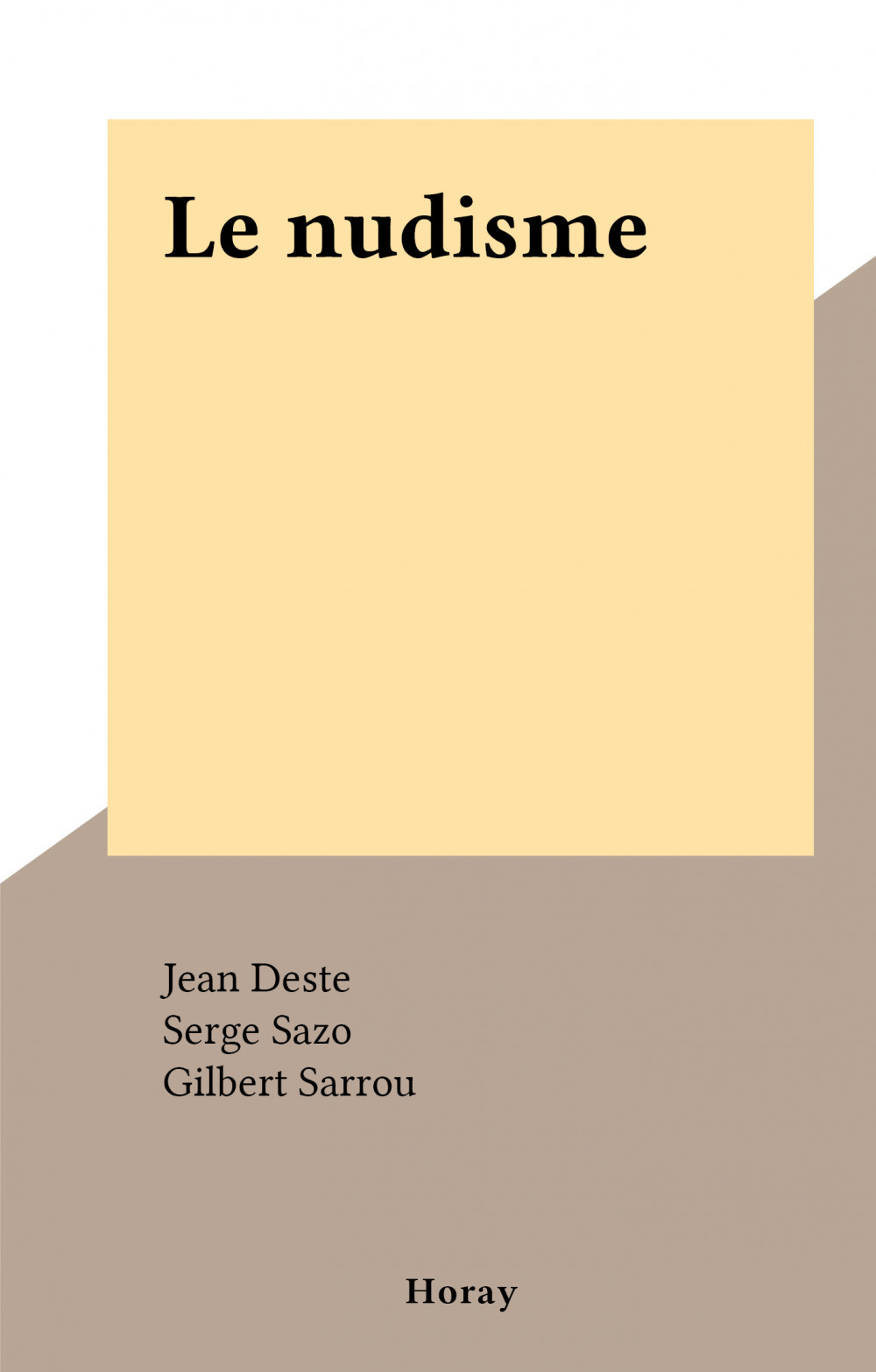 Couverture ebook de Le nudisme, de Jean Deste