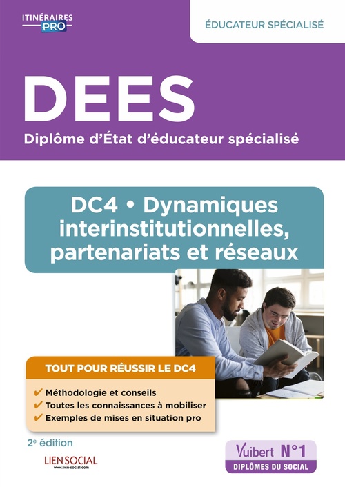 Couverture ebook de DEES - DC4 Dynamiques interinstitutionnelles, partenariats et réseaux : Diplôme d'État d'Éducateur spécialisé, de Sarah Ferrand, Marie Rolland