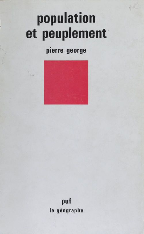 ebook cover of Population et peuplement, by Pierre George