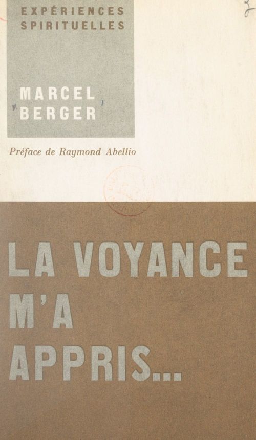ebook cover of La voyance m'a appris..., by Marcel Berger