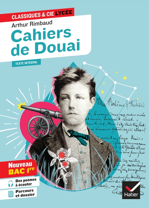 Couverture ebook de Cahiers de Douai (oeuvre au programme Bac de français 2027, 1re générale & techno), de Arthur Rimbaud, Johan Faerber