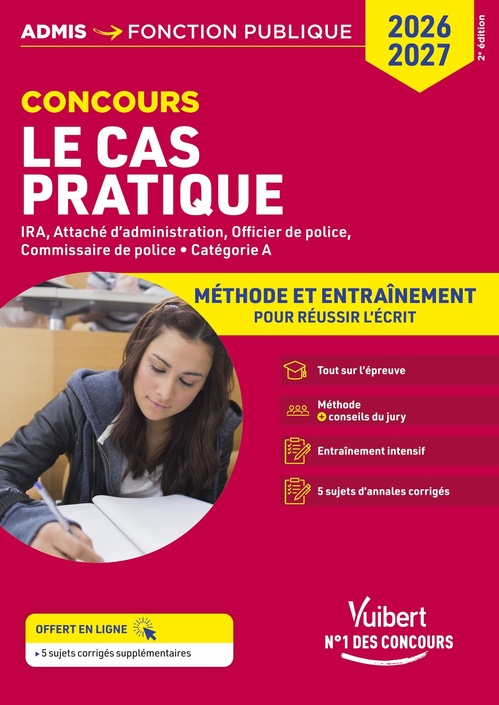 Couverture ebook de Cas pratique - Catégorie A - Méthode et Entraînement - Annales corrigées, de Julie Guillermou