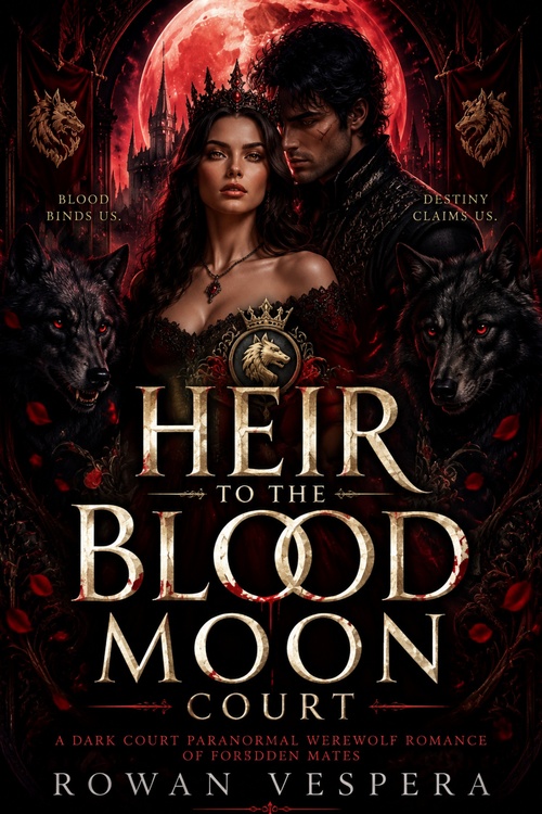 ebook cover of HEIR TO THE BLOOD MOON COURT, by Rowan Vespera