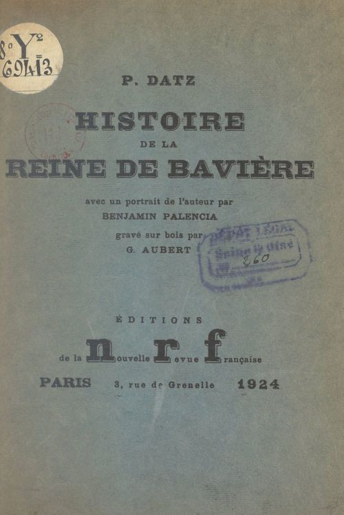 Couverture ebook de Histoire de la reine de Bavière, de P. Datz