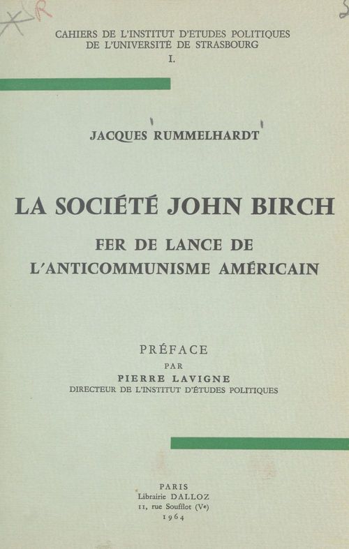 ebook cover of La société John Birch, by Jacques Rummelhardt