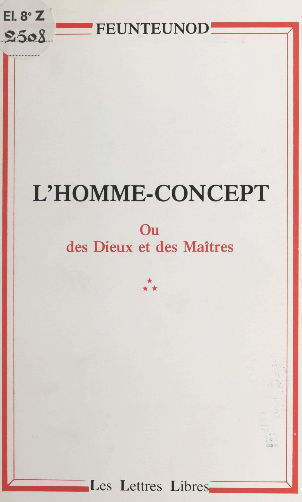 ebook cover of L'homme-concept, by Feunteunod