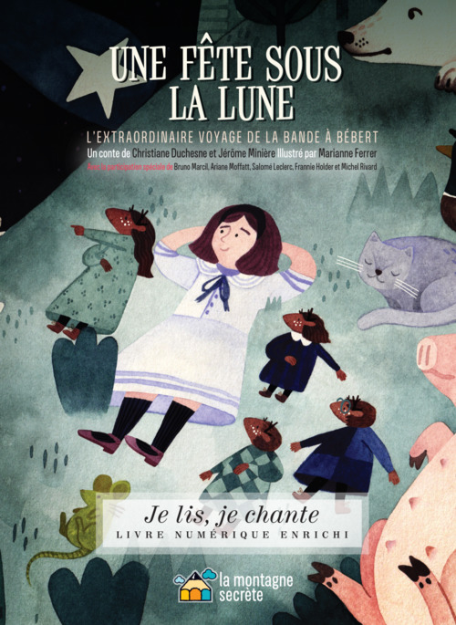 Couverture ebook de Une fête sous la lune (Contenu enrichi), de Christiane Duchesne