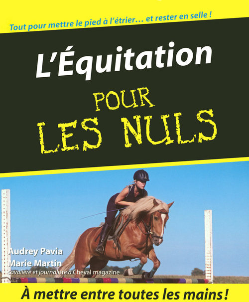 Couverture ebook de L'équitation pour les nuls, de Audrey Pavia, Shanon Sand