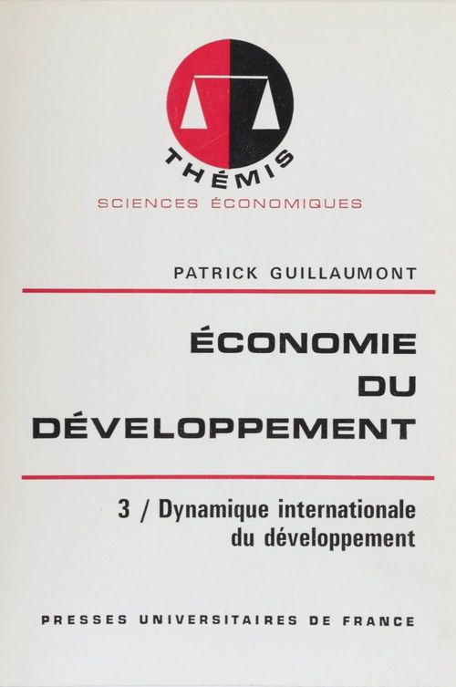 Couverture ebook de Économie du développement (3), de Patrick Guillaumont