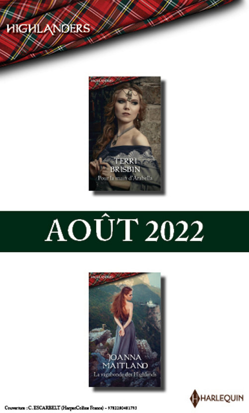 Couverture ebook de Pack mensuel Highlanders - 2 romans (août 2022), de Terri Brisbin, Joanna Maitland