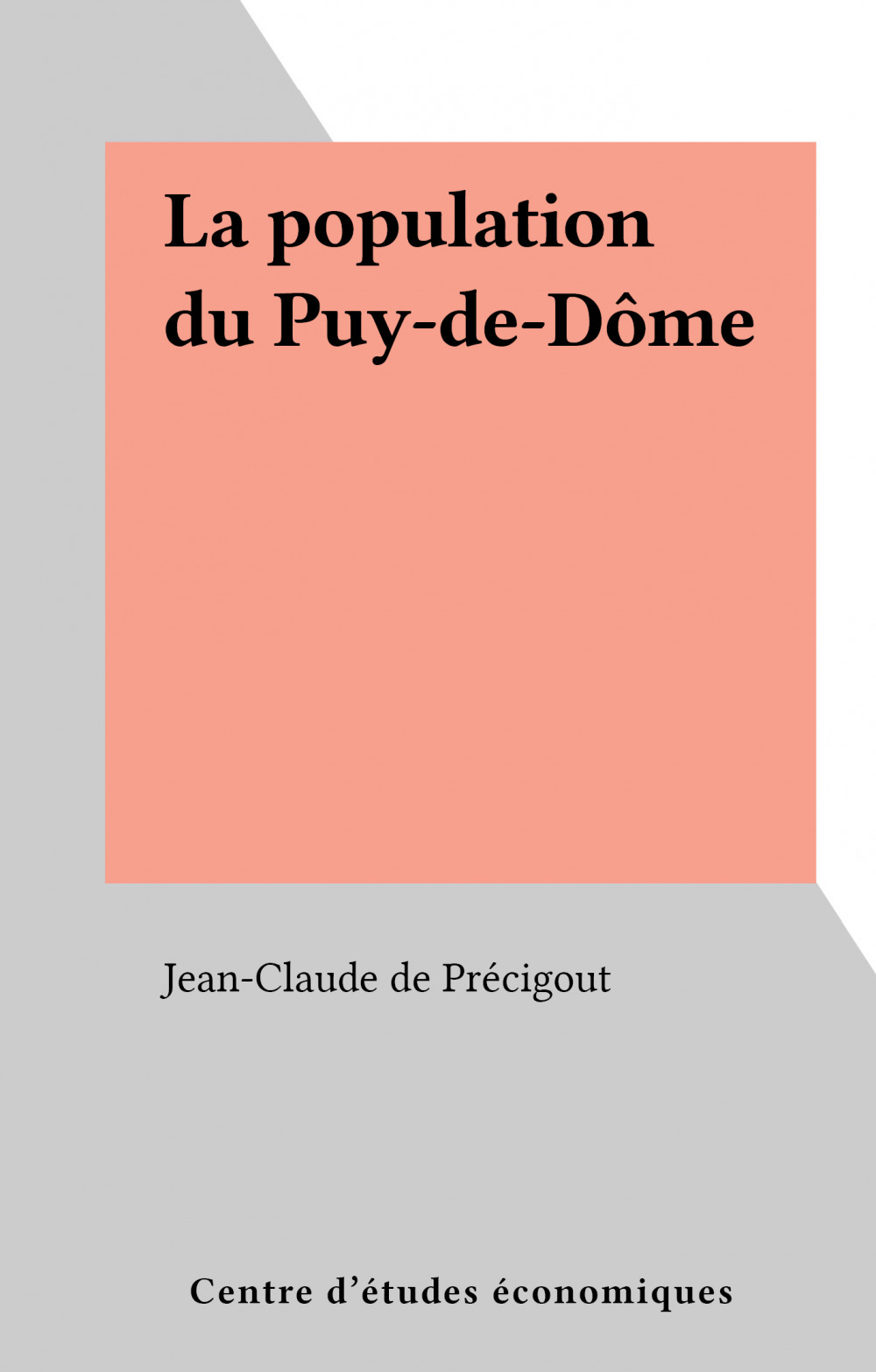 Couverture ebook de La population du Puy-de-Dôme, de Jean-Claude De Precigout