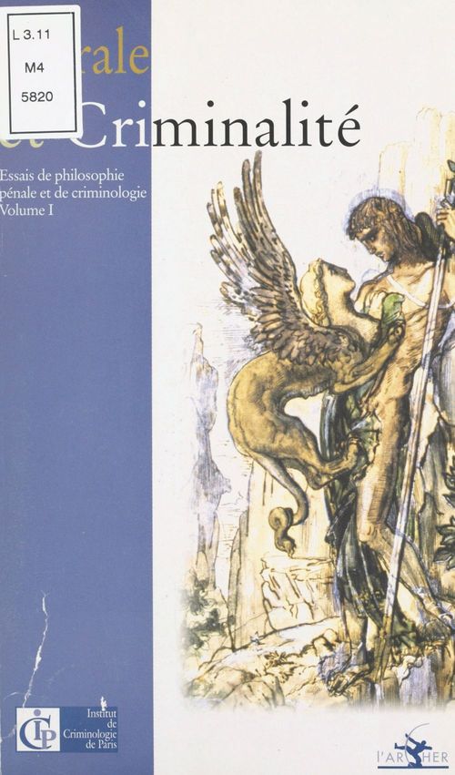 ebook cover of Morale et criminalité, by Stamatios Tzitzis