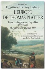Couverture ebook de L'Europe de Thomas Platter, de Emmanuel Le Roy Ladurie