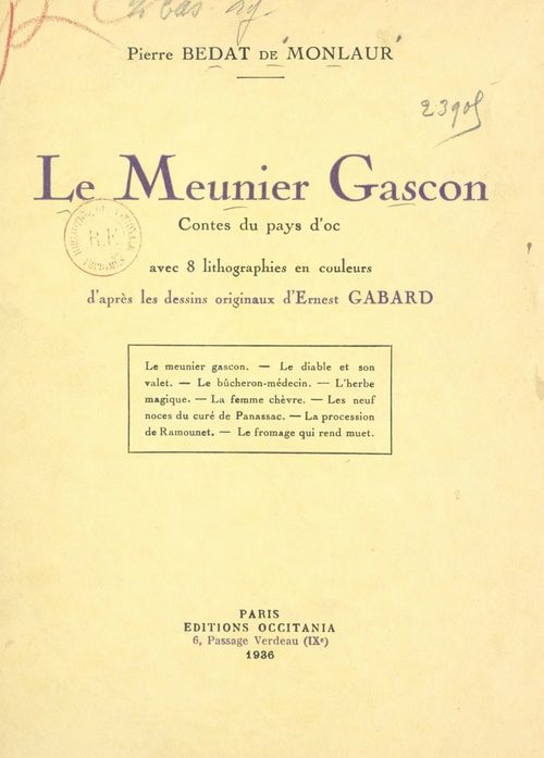 Couverture ebook de Le meunier gascon, de Pierre Bedat De Monlaur