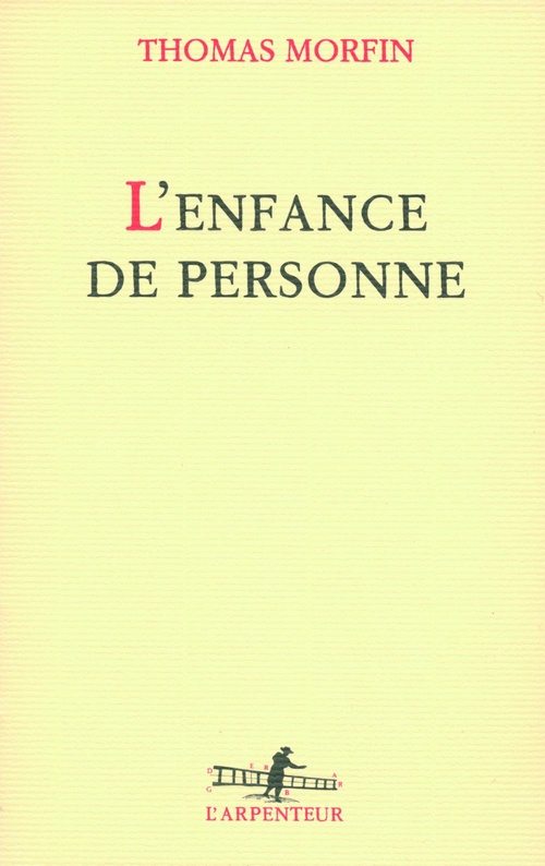ebook cover of L'enfance de personne, by Thomas Morfin