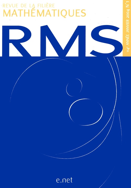 ebook cover of Revue de la filière mathématiques RMS 114-1, by