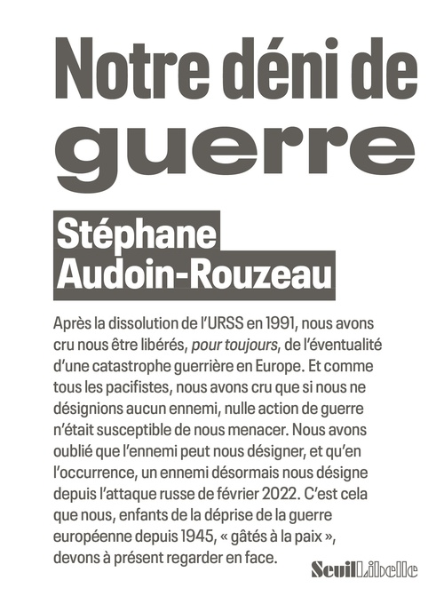 ebook cover of Notre déni de guerre, by Stéphane Audoin-Rouzeau