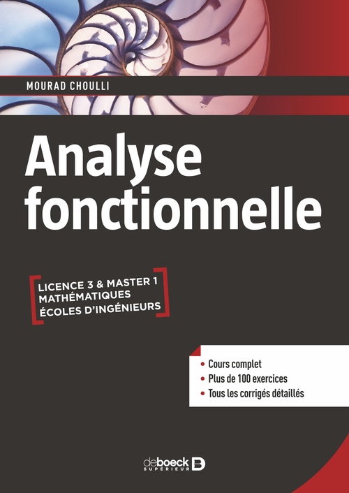 Couverture ebook de Analyse fonctionnelle - Licence, Master, Écoles d´ingénieurs, de Mourad Choulli