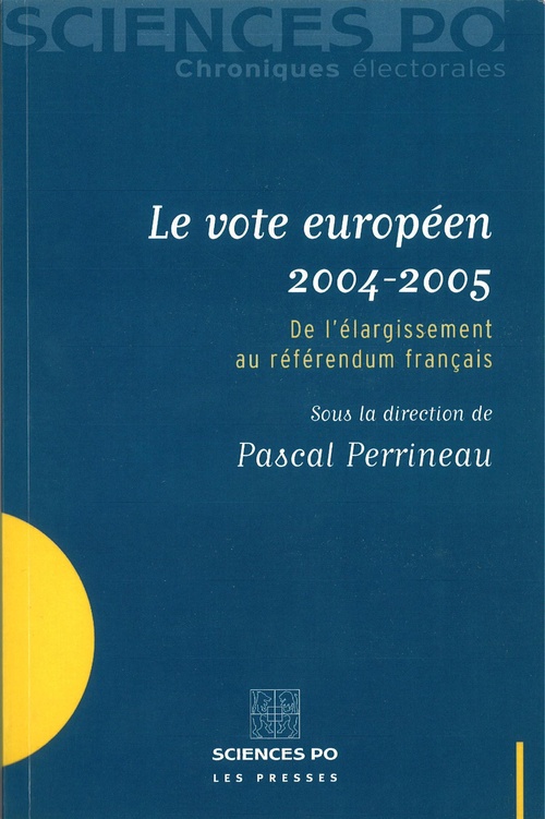 Couverture ebook de Le vote européen 2004-2005, de Pascal Perrineau