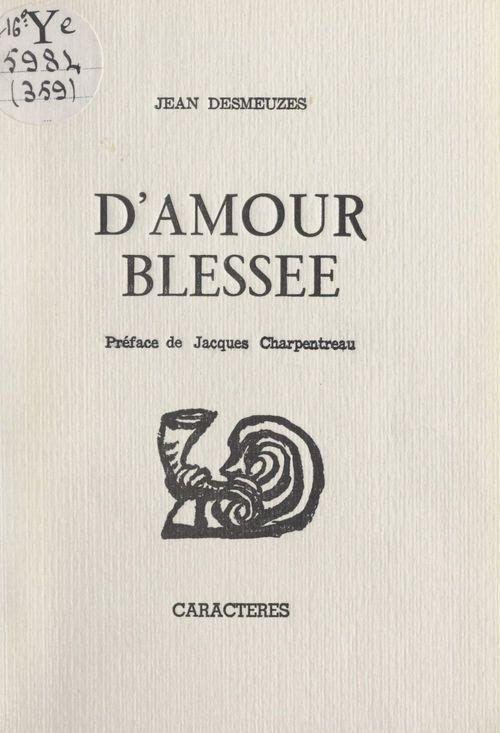 ebook cover of D'amour blessée, by Jean Desmeuzes