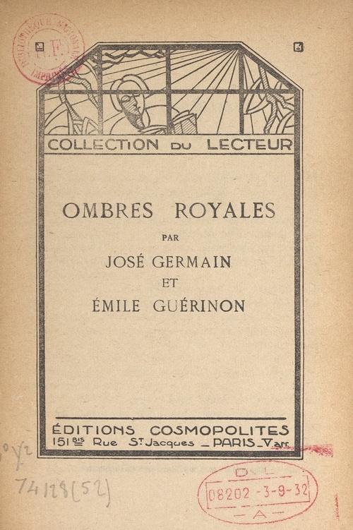 Couverture ebook de Ombres royales, de Emile Guerinon, Jose Germain