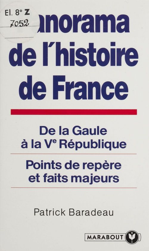 Couverture ebook de Panorama de l'histoire de France, de Baradeau-P