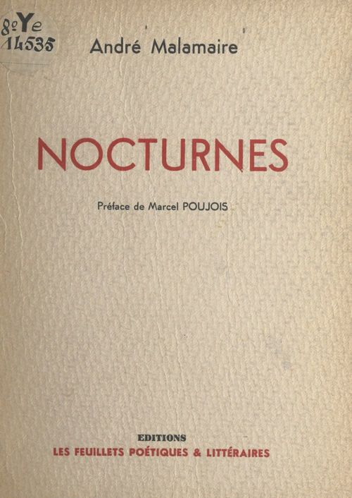 Couverture ebook de Nocturnes, de Andre Malamaire